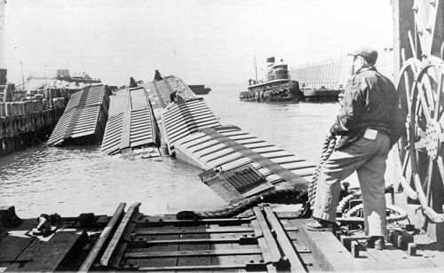 Sinking carfloat
